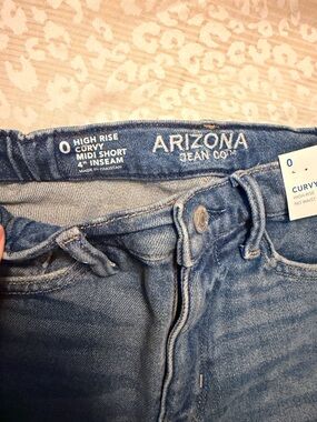 jcpenney Light Blue Denim Curvy Midi Shorts